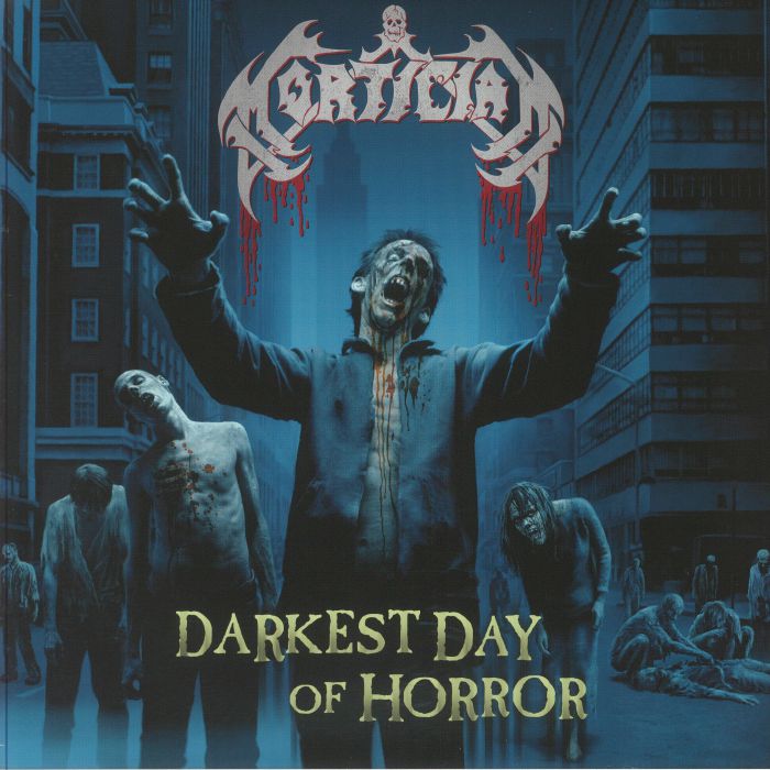 Darkest Day Of Horror - Sea Blue Splatter Vinyl LP vinyl record cover