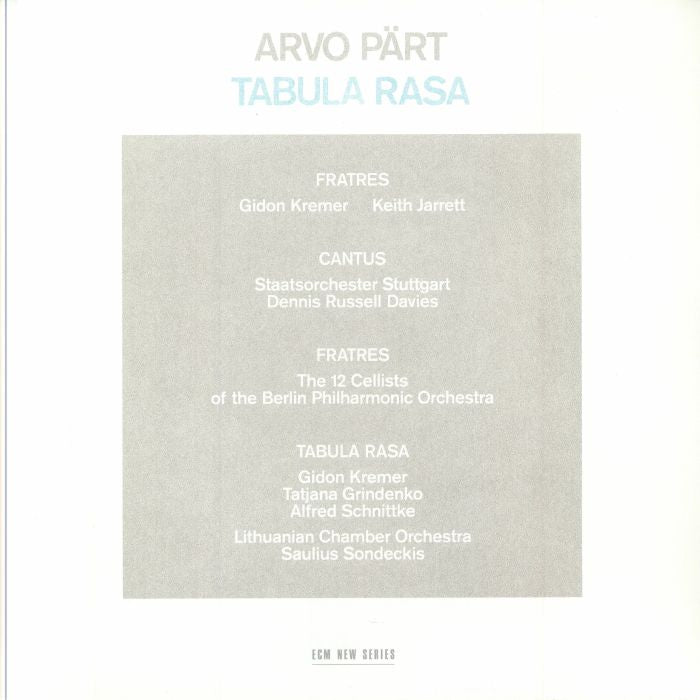 Tabula Rasa - Vinyl LP vinyl record cover