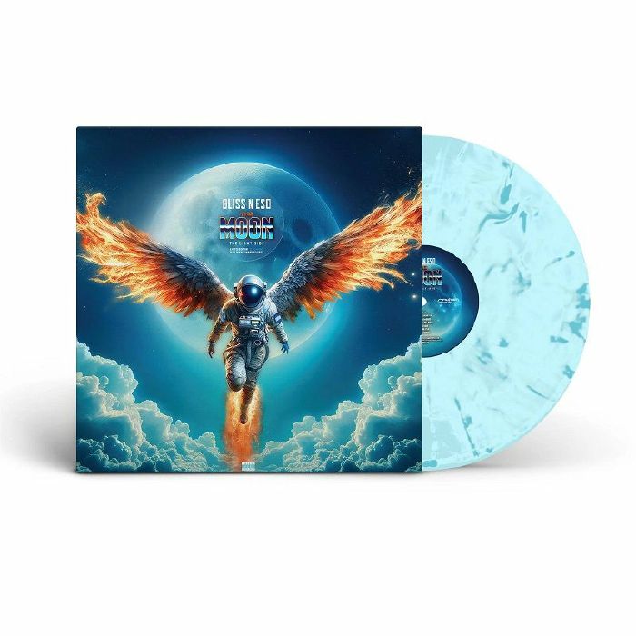 The Moon: The Light Side - Blue Vinyl LP vinyl record cover