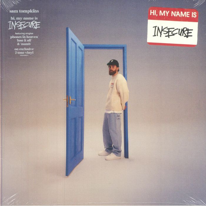 Hi, My Name Is Insecure - Red & White Split Vinyl LP vinyl record cover