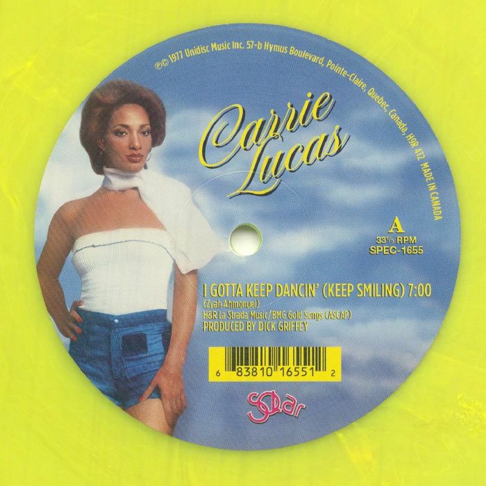 I Gotta Keep Dancin' (Keep Smiling) - Fluorescent Yellow Vinyl Single vinyl record cover