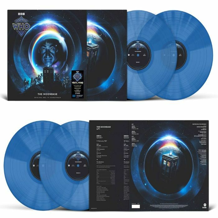Doctor Who: The Moonbase (Soundtrack) - Translucent Blue Moon Vinyl 2xLP vinyl record cover
