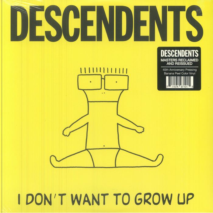 I Don't Want To Grow Up - Banana Peel Yellow Vinyl LP vinyl record cover
