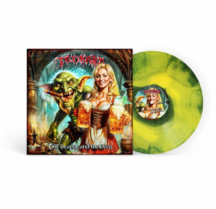The Beauty & The Beer - Remastered Green & Yellow Swirl Vinyl LP vinyl record cover