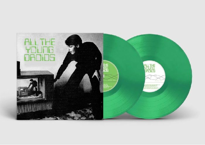 All The Young Droids: Junkshop Synth Pop 1978-1985 - Transparent Green 2xLP vinyl record cover