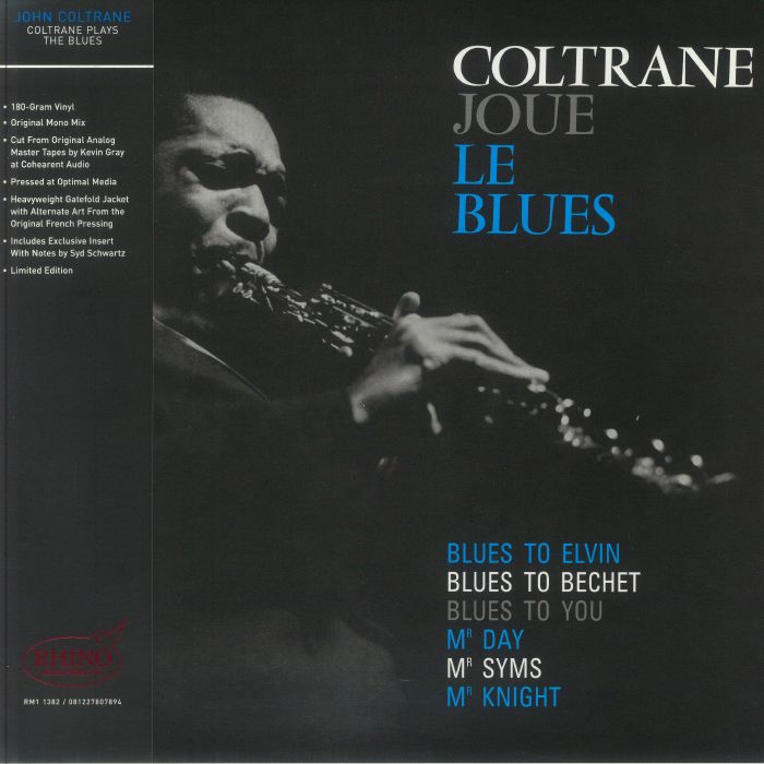 Coltrane Plays The Blues - Limited Edition Mono Vinyl LP vinyl record cover