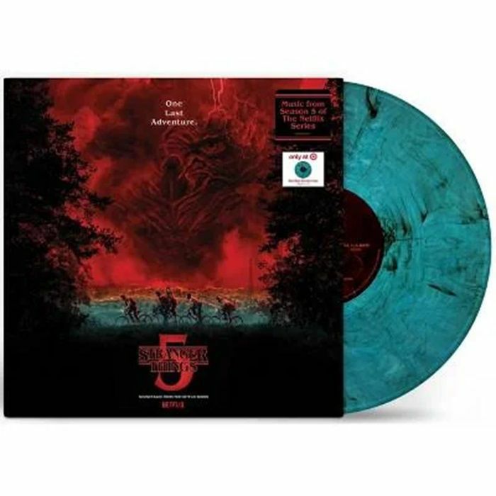 Stranger Things: Season 5 Soundtrack - Limited Sea Blue Marbled Vinyl LP vinyl record cover