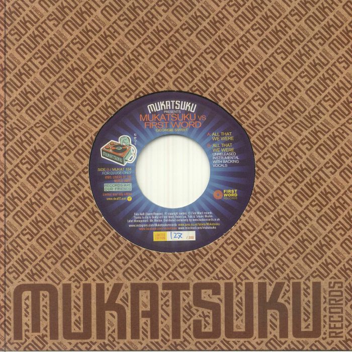 Mukatsuku V's First Word Records - Vinyl Single vinyl record cover