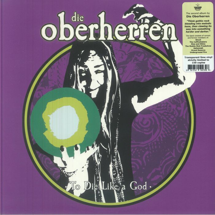 To Die Like A God - Limited Edition Lime Vinyl LP vinyl record cover