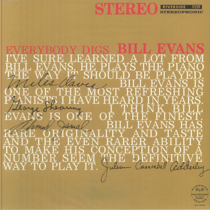 Everybody Digs Bill Evans - Limited Edition 2xLP vinyl record cover