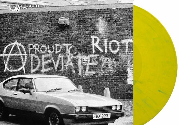 Greater Manchester Punk Three: Proud To Deviate 1977-81 - Yellow Marbled Vinyl 2xLP vinyl record cover