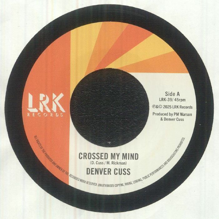 Crossed My Mind - Vinyl Single vinyl record cover