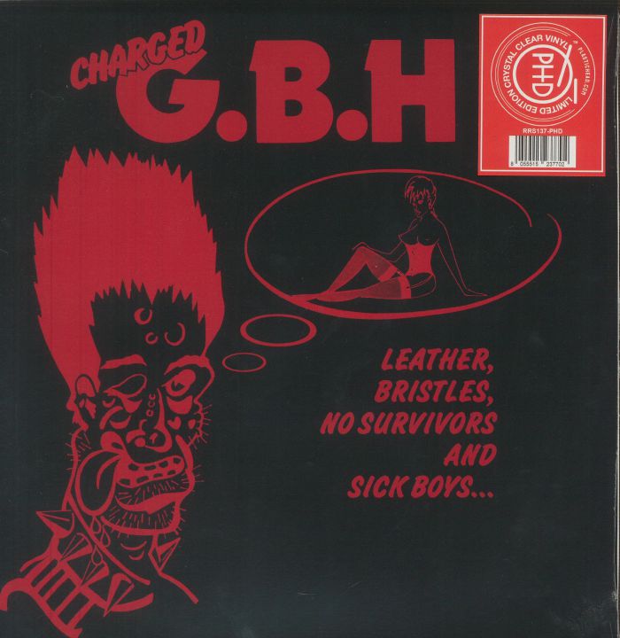 Leather Bristles No Survivors & Sick Boys - Limited Crystal Clear Vinyl LP vinyl record cover