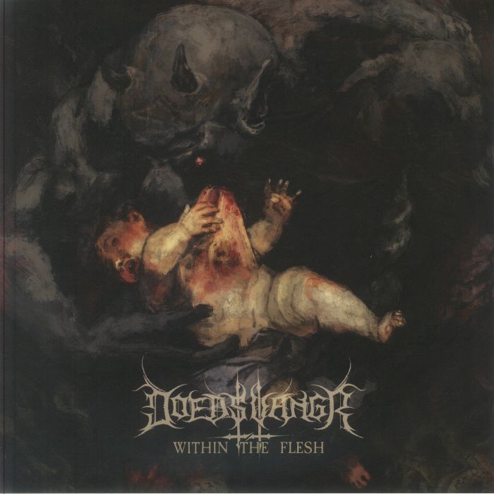 Within The Flesh - Limited Edition Bone & Brown Swirl Vinyl LP vinyl record cover