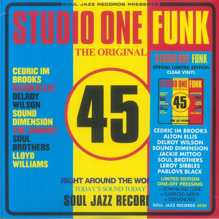 Studio One Funk - Limited Clear Vinyl 2xLP vinyl record cover