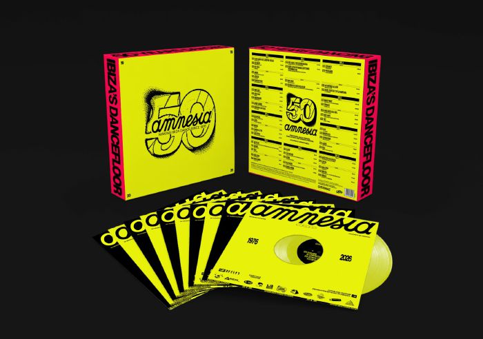 Amnesia 50 Years - Yellow & Black 10xLP Box Set vinyl record cover