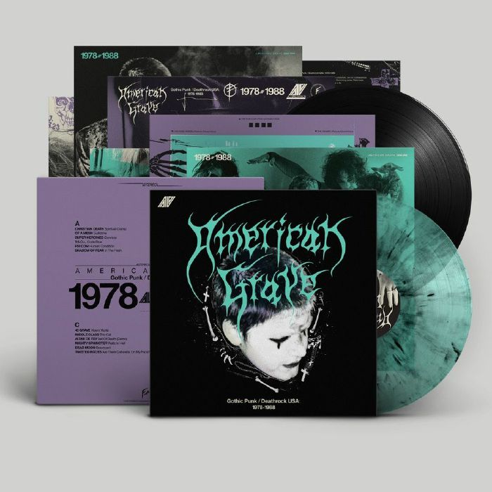 American Grave: Gothic Punk & Death Rock USA - 2xLP vinyl record cover