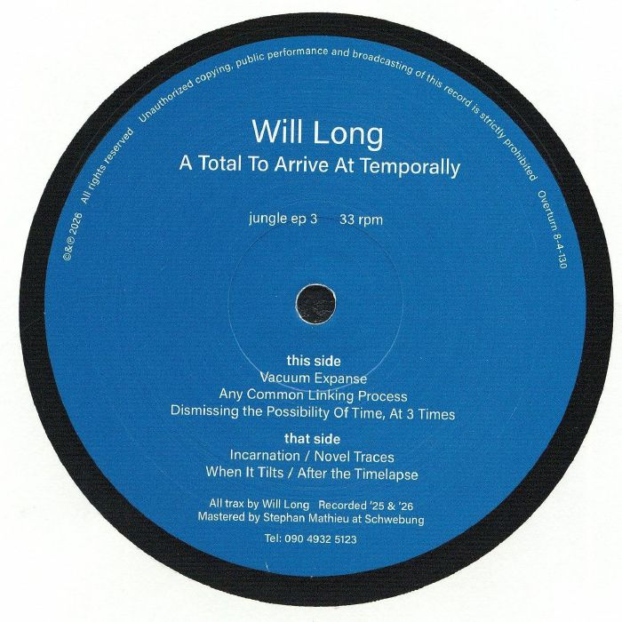 A Total To Arrive At Temporally - Limited Edition Vinyl LP vinyl record cover