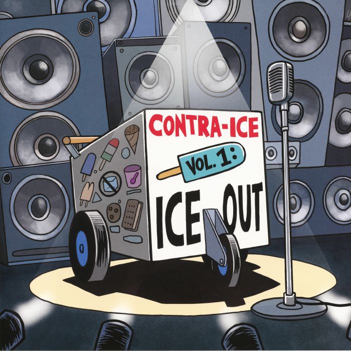 Contra-ICE Vol 1: ICE OUT - Orange & Blue 2xLP vinyl record cover
