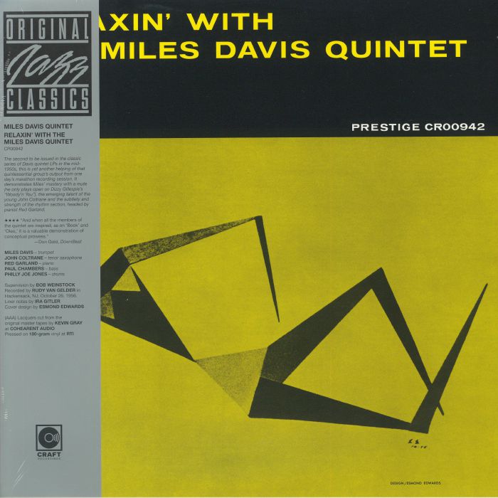 Relaxin' With The Miles Davis Quintet - Vinyl LP vinyl record cover
