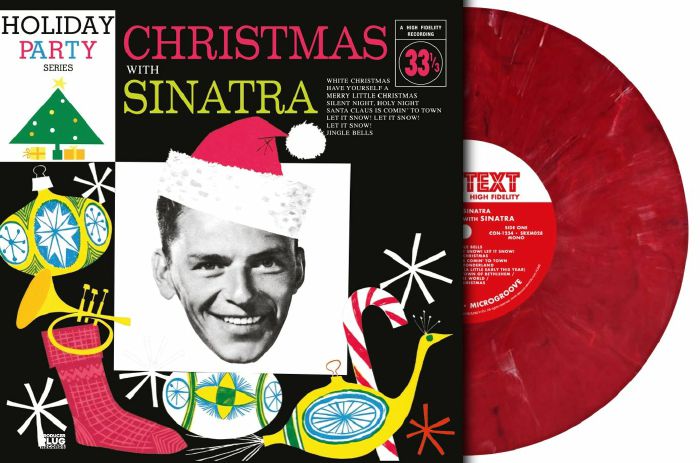 Christmas With Sinatra - Red/White Marbled Vinyl LP vinyl record cover