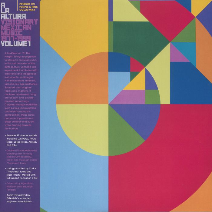 A La Altura: Visionary Mexican Music 1977-1999 Vol 1 - Purple & Pink Vinyl 2xLP vinyl record cover