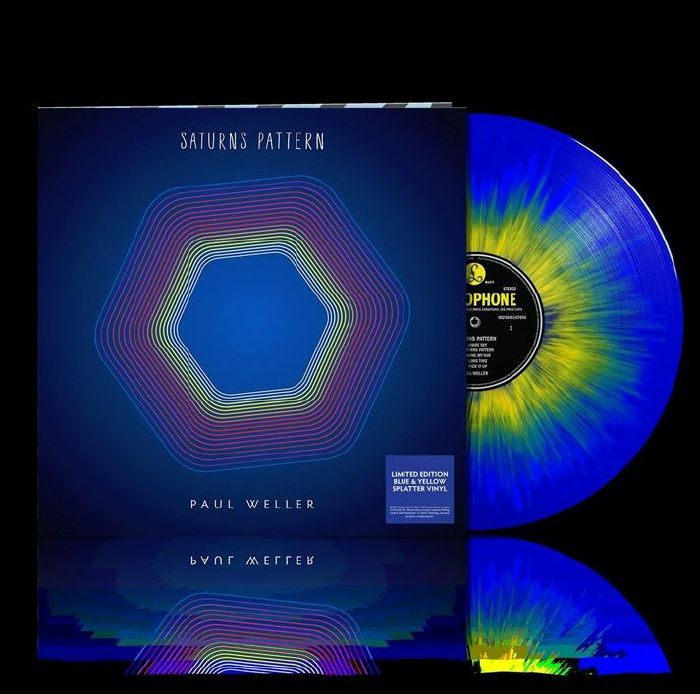 Saturns Pattern - Blue & Yellow Splatter Vinyl LP vinyl record cover