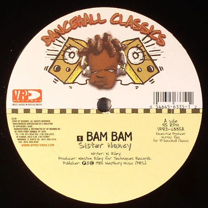 Bam Bam (Stalag Riddim) - Vinyl Single vinyl record cover