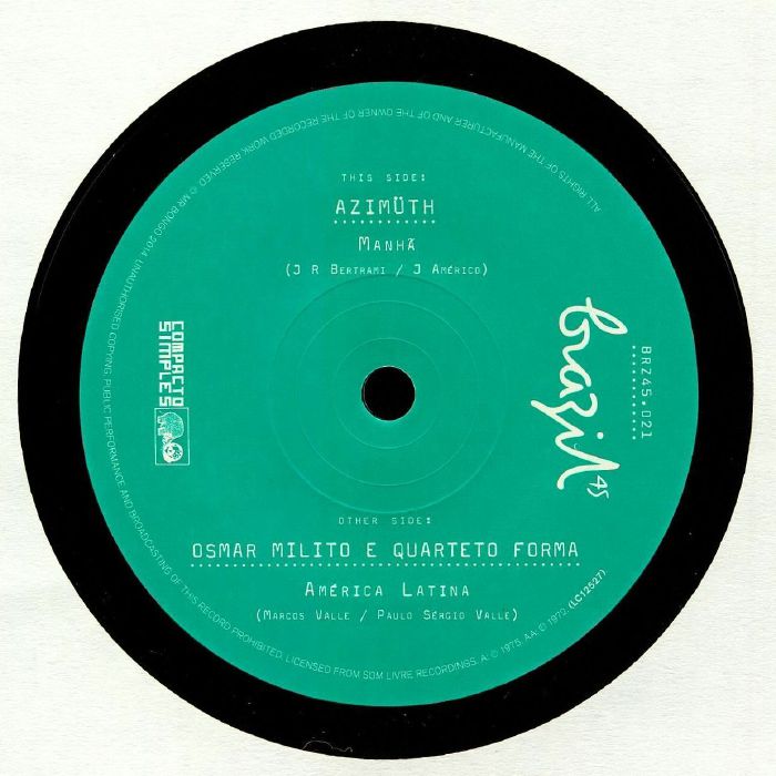 Manha - Vinyl Single vinyl record cover