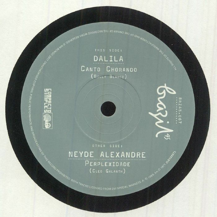 Canto Chorando - Vinyl Single vinyl record cover