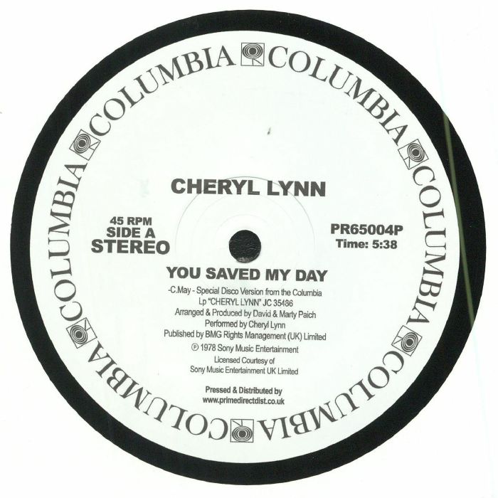 You Saved My Day - Vinyl Single vinyl record cover