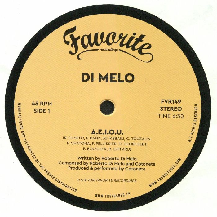 A.E.I.O.U. - Vinyl Single vinyl record cover