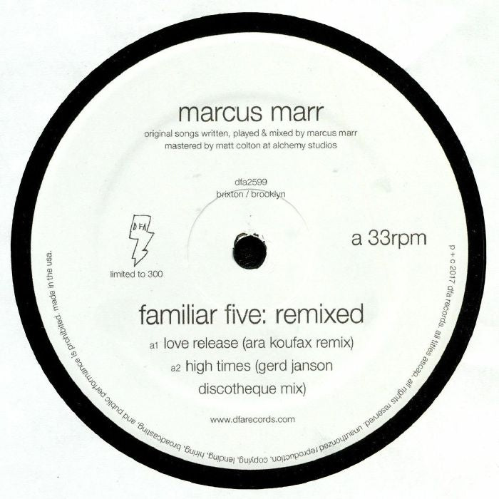 Familiar Five: Remixed - Vinyl EP vinyl record cover
