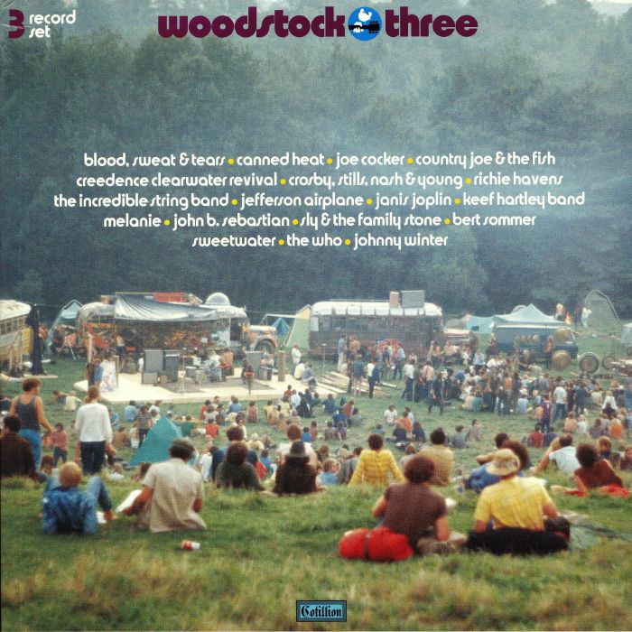 Woodstock Three - Purple & Gold Vinyl 3xLP vinyl record cover