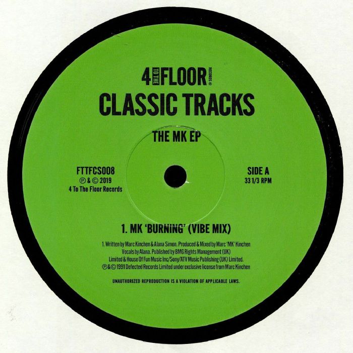 Classics Volume 7: The MK EP - Vinyl EP vinyl record cover