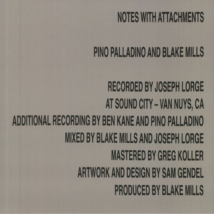Notes With Attachments - Vinyl LP vinyl record cover