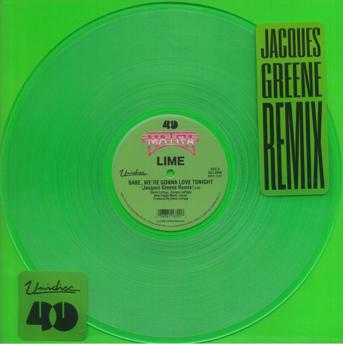 Babe We're Gonna Love Tonight - Green Vinyl Single vinyl record cover