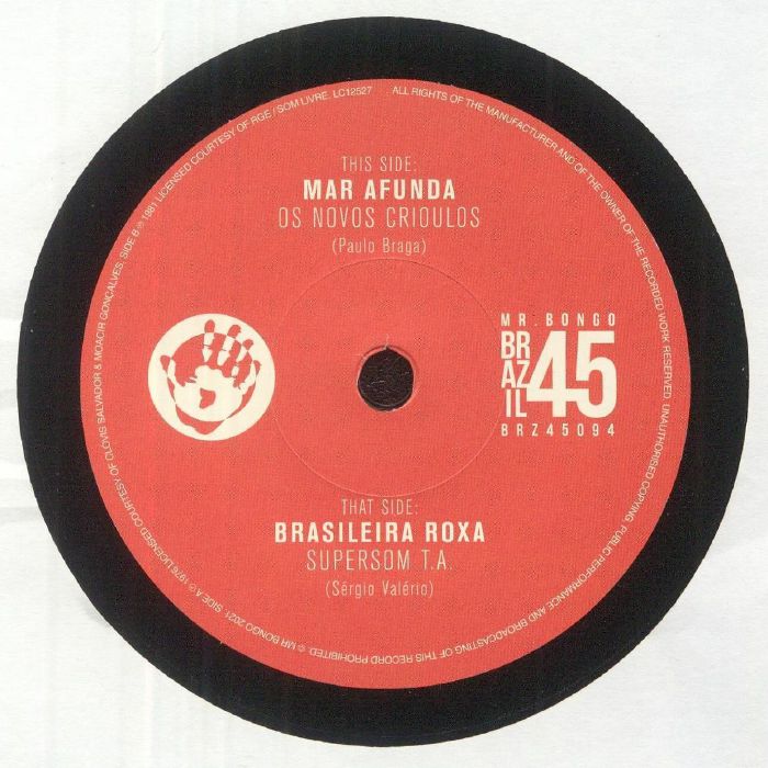 Mar Afunda / Brasileira Roxa - Vinyl Single vinyl record cover