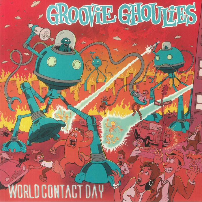 World Contact Day - Orange Galaxy Vinyl LP vinyl record cover