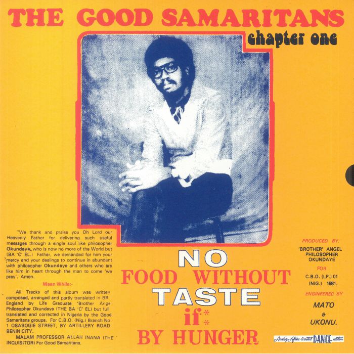 No Food Without Taste If By Hunger - Remastered Orange Vinyl LP vinyl record cover