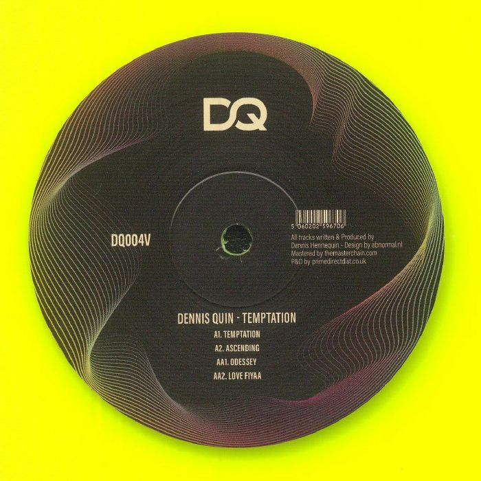 Temptation - Limited Edition Neon Yellow Vinyl EP vinyl record cover