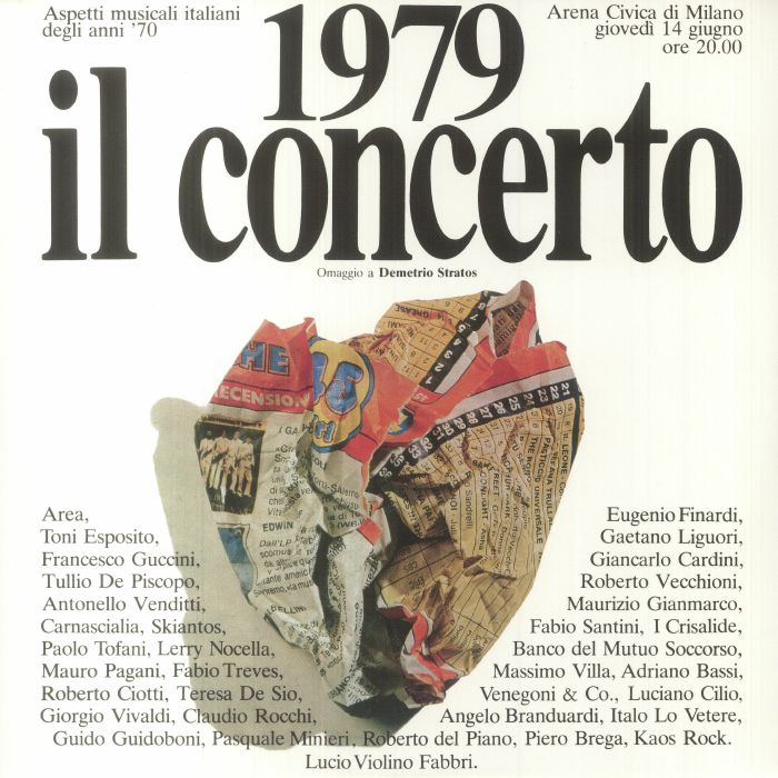 1979 Il Concerto: Omaggio A Demetrio Stratos - Limited Red Vinyl 2xLP vinyl record cover