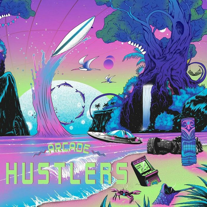 Arcade Hustlers - Limited Edition Red And Green Splatter Vinyl LP vinyl record cover