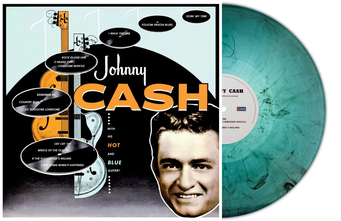 With His Hot And Blue Guitar - 1x Turquoise Marbled Vinyl LP