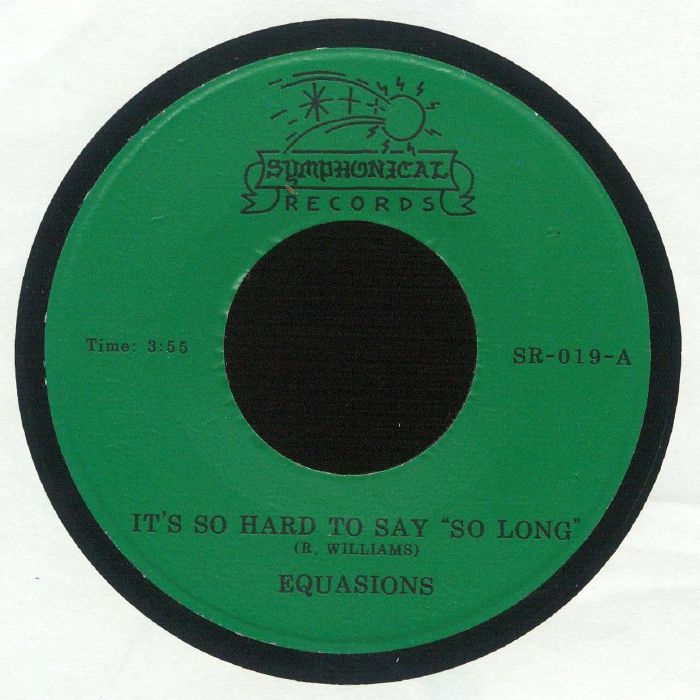 It's So Hard To Say So Long - Vinyl Single vinyl record cover