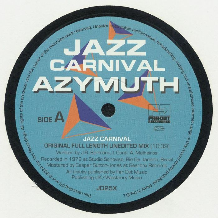 Jazz Carnival - Record Store Day RSD 2024 Vinyl Single vinyl record cover