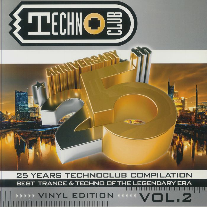 25 Years Techno Club Compilation Vol 2 - Gold & Black Vinyl 2xLP vinyl record cover