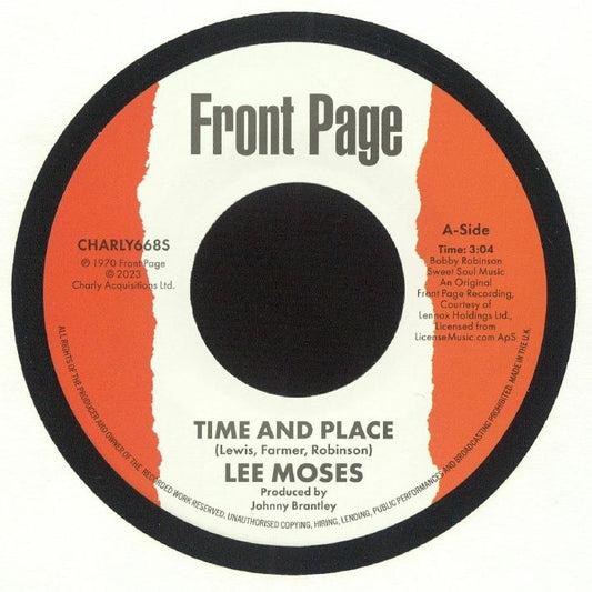 Time & Place - Vinyl Single vinyl record cover