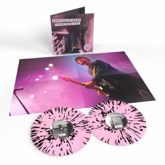 Adrenalin Baby: Live - Limited Edition Pink & Black Splatter 2xLP vinyl record cover