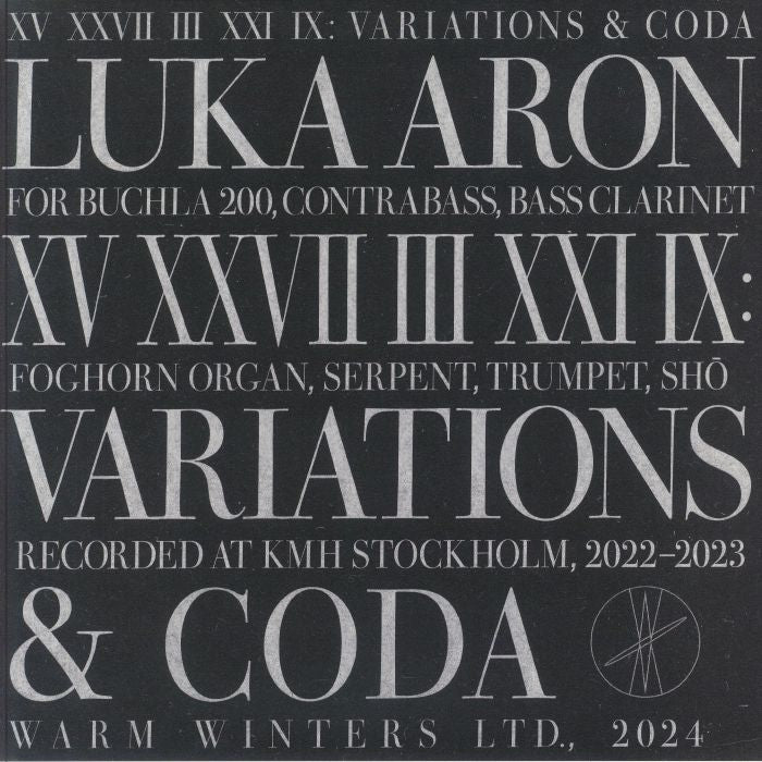XV XXVII III XXI IX: Variations & Coda - Vinyl LP vinyl record cover